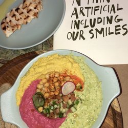 Healin - Hummus with a side order of grilled chicken... perfect lunch!!!