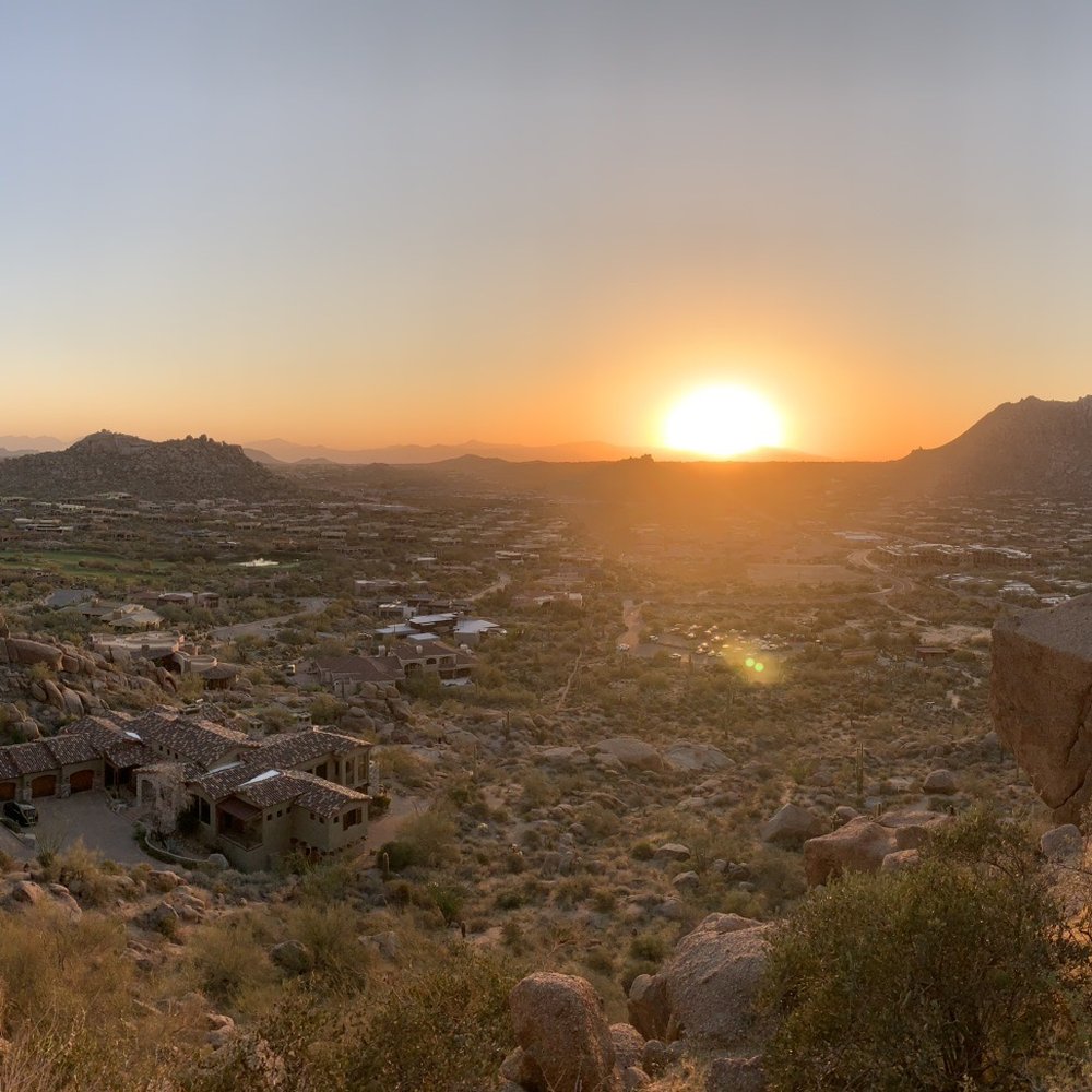 Pinnacle Peak Park - Sunrise view from about half mile into the hike - Hiking Near Me - Scottsdale, Arizona Pinnacle Peak Park - Sunrise view from about half mile into the hike - Hiking Near Me - Scottsdale, Arizona