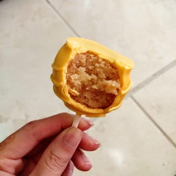 Freeport Bakery - Inside of the mango (or pineapple?) cake pop. Absolutely delish. - Bakeries Near Me - Sacramento, California