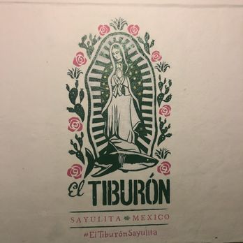 el Tiburon - the logo painted in the alley - Mexican Near Me - Sayulita, NAY el Tiburon - the logo painted in the alley - Mexican Near Me - Sayulita, NAY