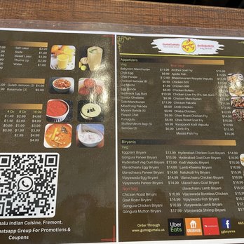 GumaGumalu - Menu - Indian Near Me - Fremont, California GumaGumalu - Menu - Indian Near Me - Fremont, California