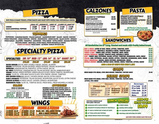 Menu photo 3 Papa Rami's Pizzeria San Antonio, TX Menu photo 3 Papa Rami's Pizzeria San Antonio, TX