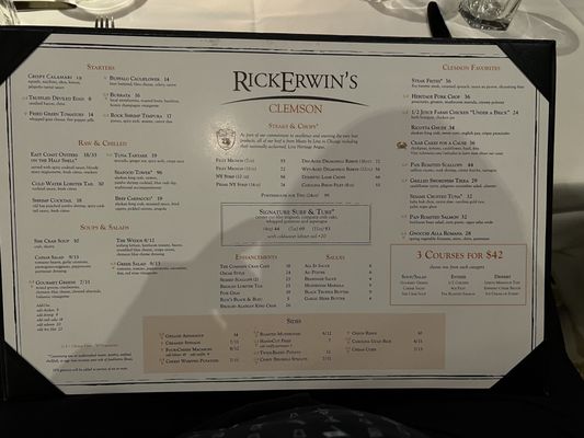 Menu photo 3 Rick Erwin's Clemson Clemson, SC Menu photo 3 Rick Erwin's Clemson Clemson, SC