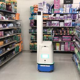 Quiet as a mouse inventory robot scanning the shelves