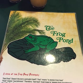 The Frog Pond - Menu, everything is frog themed it's adorable! - Breakfast & Brunch Near Me - St Pete Beach, Florida