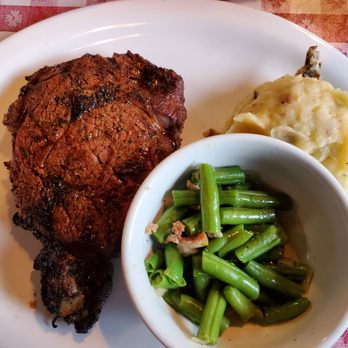 Leona General Store - Awesome steak, green beans, twice baked mashed potatoes. - Steakhouses Near Me - Leona, Texas