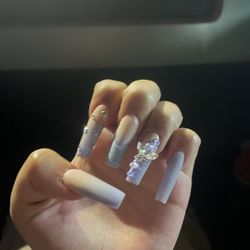 Lux Nails and Spa - These are past nails from other places where you see the shape isn't bubbly or off
