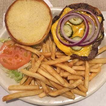 Syd's - The go-to Syd's Burger. A half pound of grilled deliciousness. - Dive Bars Near Me - Noblesville, Indiana Syd's - The go-to Syd's Burger. A half pound of grilled deliciousness. - Dive Bars Near Me - Noblesville, Indiana