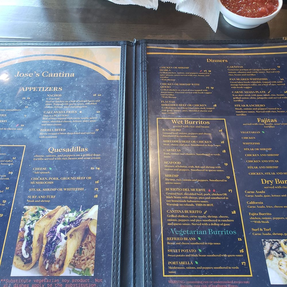Jose's Cantina - Menu 5/2024 - Mexican Near Me - St. Ignace, Michigan Jose's Cantina - Menu 5/2024 - Mexican Near Me - St. Ignace, Michigan