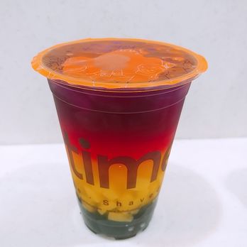 It's Boba Time - Fullerton - Regular sunset with boba and mango jelly - Bubble Tea Near Me - Fullerton, California