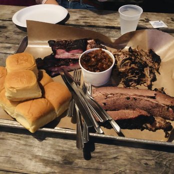 Fette Sau - Pork ribs, beef brisket, pork shoulder, and baked beans - Barbeque Near Me - Brooklyn, New York