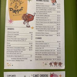 Lovely and Dapper - Menu