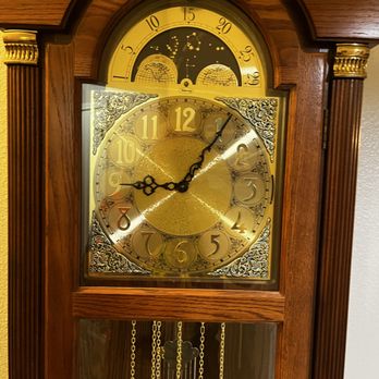 McGuire's Clocks - Grandfather Clock face of clock repaired by McGuire's Clocks. - Home Decor Near Me - Austin, Texas