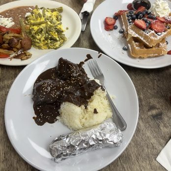Casa de Nati - Nopales con Huevos, Waffles and fruit, Mole - New American Near Me - San Fernando Valley, California Casa de Nati - Nopales con Huevos, Waffles and fruit, Mole - New American Near Me - San Fernando Valley, California