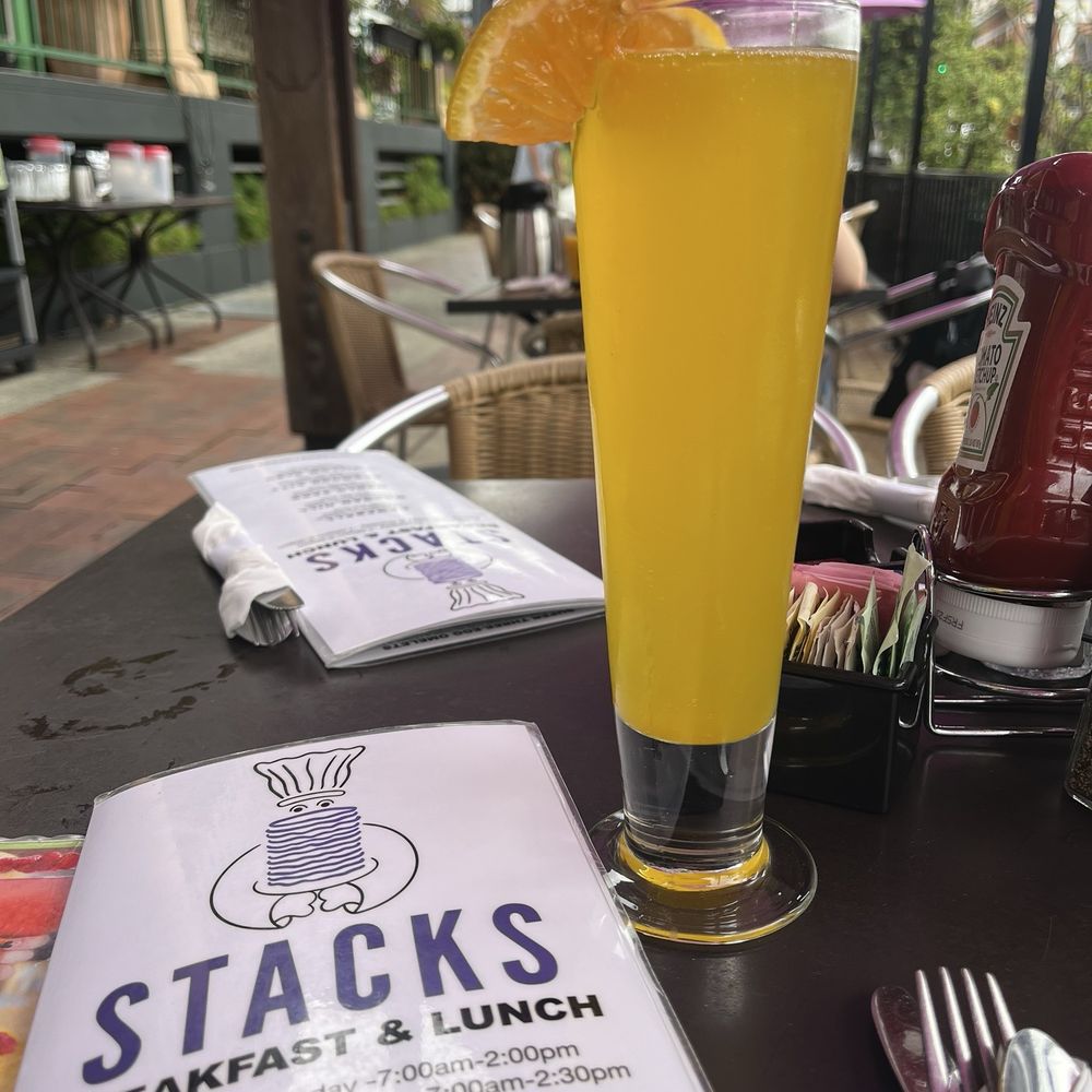 Stacks - Medium size mango mimosa - Breakfast & Brunch Near Me - Menlo Park, California Stacks - Medium size mango mimosa - Breakfast & Brunch Near Me - Menlo Park, California