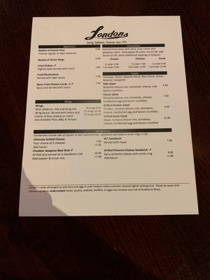 Menu photo 5 London's Sports Bar Tullahoma, TN Menu photo 5 London's Sports Bar Tullahoma, TN