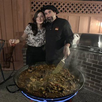 San Francisco Tapas - Candido making the Paella outside for 35 people! - Caterers Near Me San Francisco Tapas - Candido making the Paella outside for 35 people! - Caterers Near Me