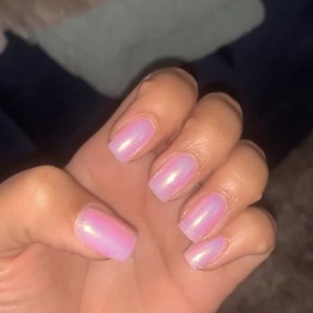 A Nails & Spa - Nail dip with gel chrome on top - Nail Salons Near Me - Apopka, Florida