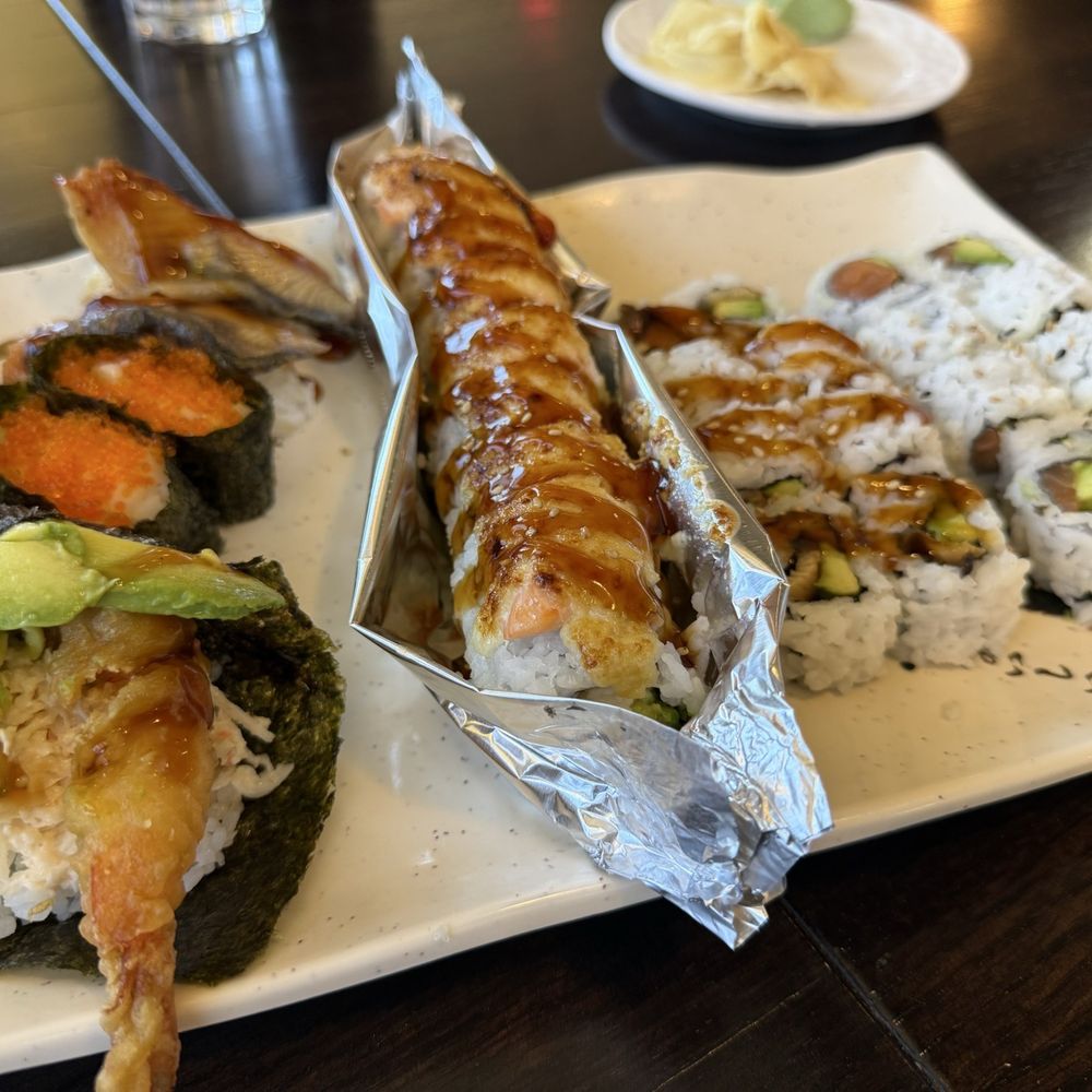 Daiki Sushi - 34. Shrimp Tempura Hand Roll 26. Tobiko Sushi 25. Unagi Sushi 76. Lion King Roll 81. Salmon Teriyaki - Japanese Near Me - San Mateo, California Daiki Sushi - 34. Shrimp Tempura Hand Roll 26. Tobiko Sushi 25. Unagi Sushi 76. Lion King Roll 81. Salmon Teriyaki - Japanese Near Me - San Mateo, California