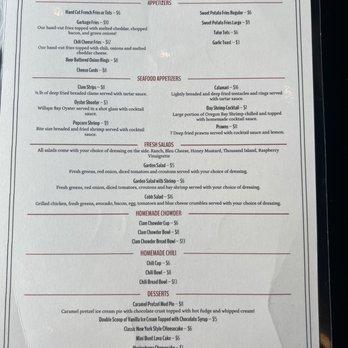 Sam's Seaside Cafe - Menu 5/17/23 - Seafood Near Me - Seaside, Oregon Sam's Seaside Cafe - Menu 5/17/23 - Seafood Near Me - Seaside, Oregon