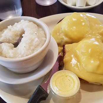 Breakfast Stop - Eggs Benedict with the side of gritts - Breakfast & Brunch Near Me - Tucson, Arizona