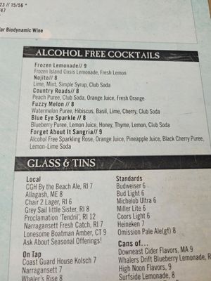 Menu photo 4 Coast Guard House Narragansett, RI