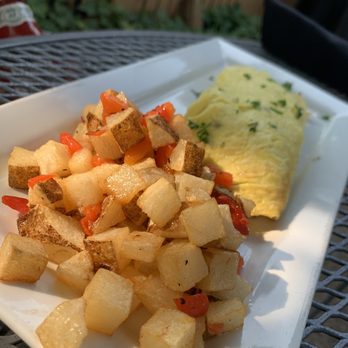 The Rustic Spoon - Omelette and potatoes on the side. - Breakfast & Brunch Near Me - Virginia Beach, Virginia