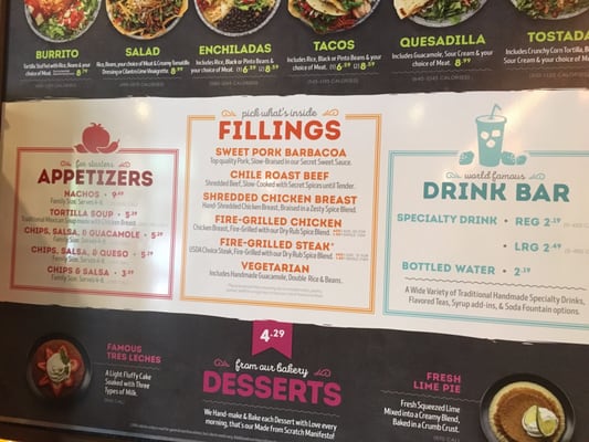 Menu photo 2 Cafe Rio Fresh Modern Mexican Burke, VA