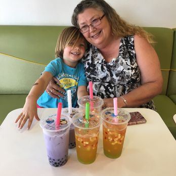 Bubble Cups - Grandmas first visit to bubble cups. Our stack of drinks! - Bubble Tea Near Me - Glendale, Arizona