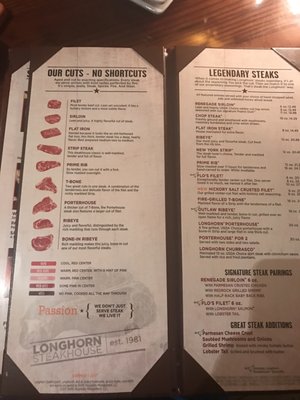 Menu photo 2 LongHorn Steakhouse Homestead, FL