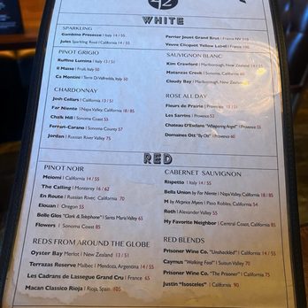 Tap 42 - Wine menu - Beer Bar Near Me - Aventura, Florida