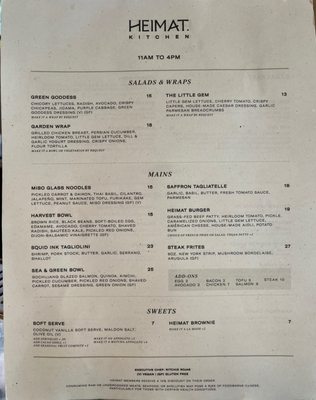 Menu photo 4 HEIMAT Kitchen Los Angeles, CA Menu photo 4 HEIMAT Kitchen Los Angeles, CA