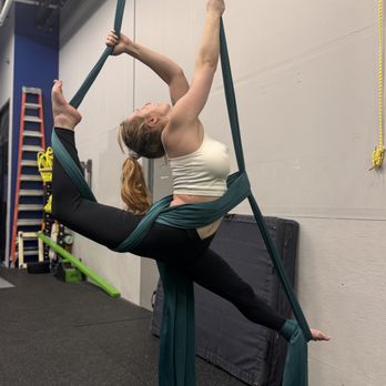 Studio Elevate - One of my students showing off her skills in Aerial Silks at Leap! - Aerial Fitness Near Me - Laramie, Wyoming Studio Elevate - One of my students showing off her skills in Aerial Silks at Leap! - Aerial Fitness Near Me - Laramie, Wyoming