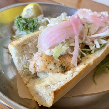 The Fish Counter - Crab and shrimp baguette - Fish & Chips Near Me - Vancouver, British Columbia