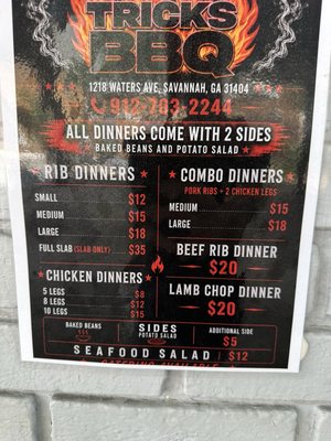 Menu photo 1 Tricks BBQ Savannah, GA Menu photo 1 Tricks BBQ Savannah, GA