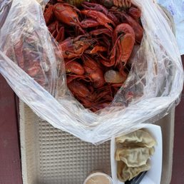 Crawfish and dumplings