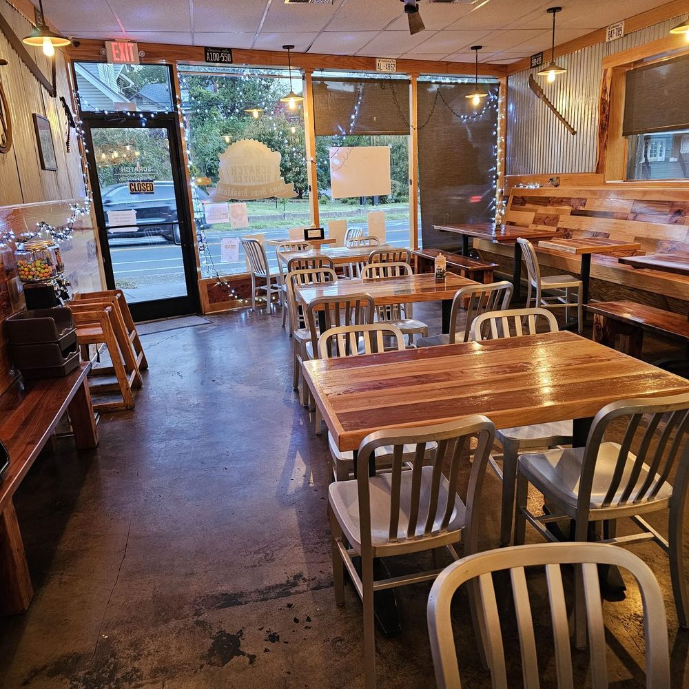Scratch Biscuit Company - The view from the counter to the door and windows - Breakfast & Brunch Near Me - Roanoke, Virginia Scratch Biscuit Company - The view from the counter to the door and windows - Breakfast & Brunch Near Me - Roanoke, Virginia