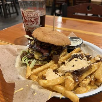 District Burger - District Burger w/ Cheese & Tallow Onions Fries - Burgers Near Me - Broken Arrow, Oklahoma