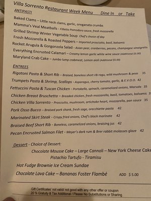 Menu photo 3 Villa Sorrento Restaurant Saint James, NY Menu photo 3 Villa Sorrento Restaurant Saint James, NY