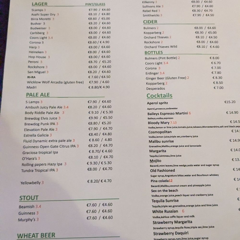 O'Neills Bar & Restaurant - Drinks - Irish Near Me - Dublin, D O'Neills Bar & Restaurant - Drinks - Irish Near Me - Dublin, D