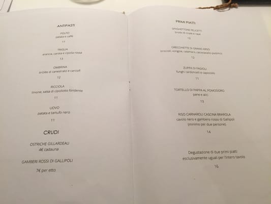 Menu photo 2 Quintessenza Trani, BT