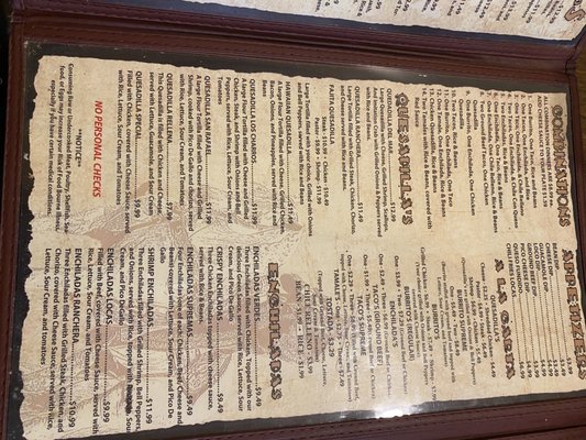 Menu photo 6 Los Charros Petal, MS