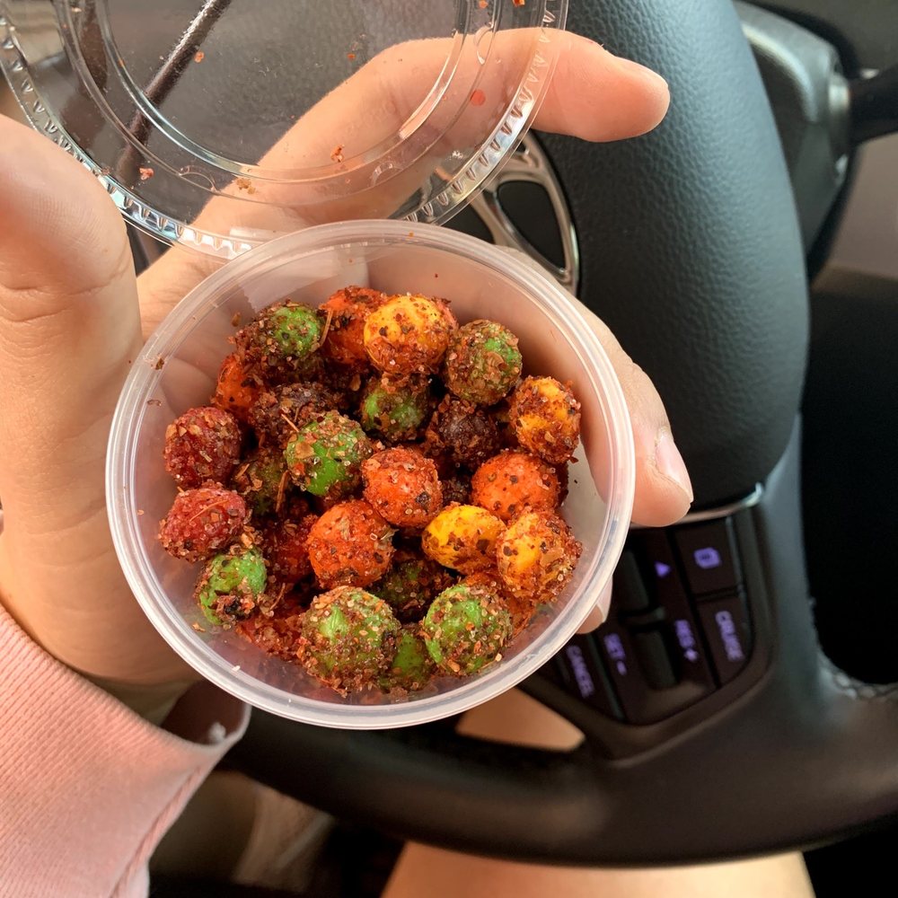 Aca Paco's - Skittles enchilados- skittles covered with Tajín not spicy at all. They are addicting! - Beer, Wine & Spirits Near Me - Kyle, Texas