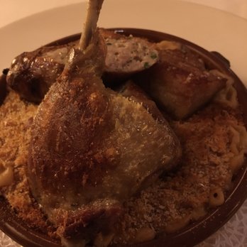 Marche - Rabbit, sausage, and pork belly cassoulet - French Near Me - Eugene, Oregon Marche - Rabbit, sausage, and pork belly cassoulet - French Near Me - Eugene, Oregon