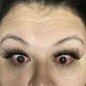 Johnny's Lashes - Saturday evening with the eyelashes on from Johnny lashes I got pink eye from Maggie from Johnny's eyelashes - Eyelash Service Near Me - Fontana, California