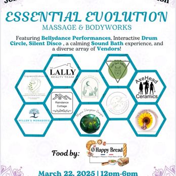 Essential Evolution Massage and Bodywork - Event flyer for March 22 2025 - Massage Therapy Near Me - Pahrump, Nevada Essential Evolution Massage and Bodywork - Event flyer for March 22 2025 - Massage Therapy Near Me - Pahrump, Nevada