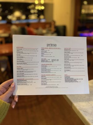 Menu photo 1 Prima Italian Kitchen Valrico, FL Menu photo 1 Prima Italian Kitchen Valrico, FL