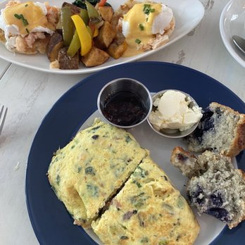 Sarabeth's Key West - Lobster eggs Benedict and shrimp and bacon omelette. - American Near Me - Key West, Florida Sarabeth's Key West - Lobster eggs Benedict and shrimp and bacon omelette. - American Near Me - Key West, Florida