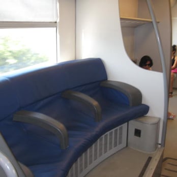 Trenitalia - Woohoo.  A newer train, a "regionale," in Sicily.  Curved seats = Italian design! - Transportation Near Me - Rome, RM