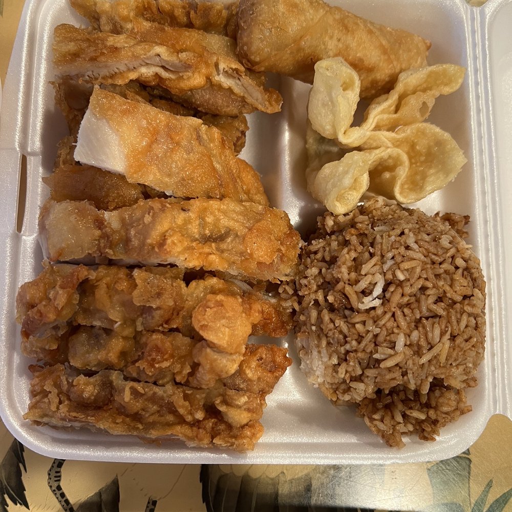 Rice 2 Go - Dinner: Lemon Chicken with rice, egg roll, and crab Rangoon - Chinese Near Me - La Vernia, Texas Rice 2 Go - Dinner: Lemon Chicken with rice, egg roll, and crab Rangoon - Chinese Near Me - La Vernia, Texas